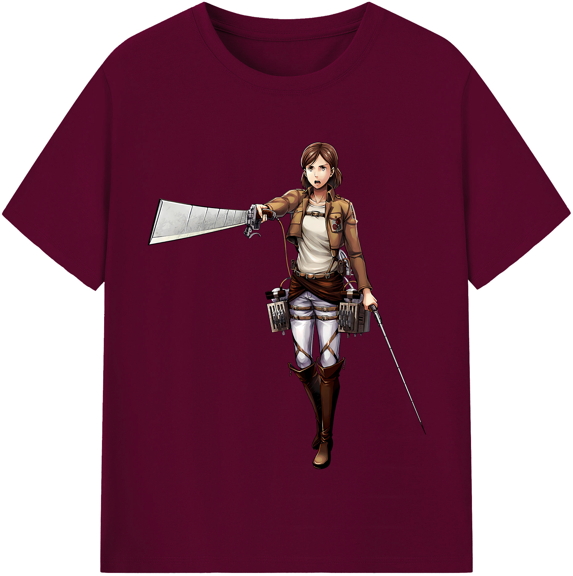 （画像用） 進撃の巨人 Attack on Titan レディースカジュアルプリントTシャツ（綿100％）